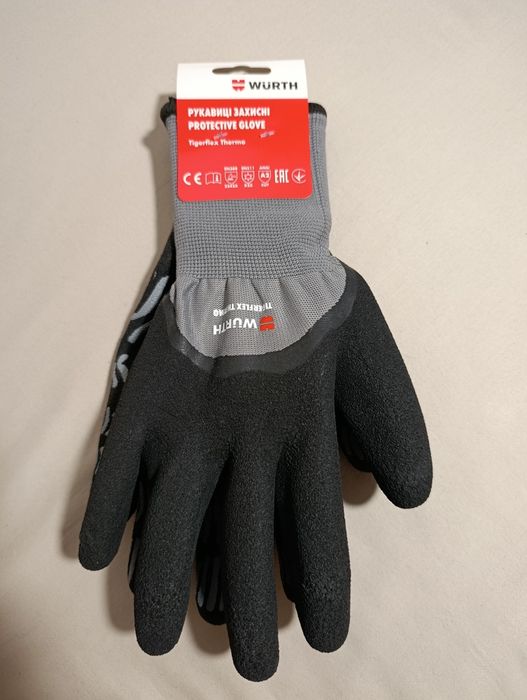 Рукавички Wurth Tigerflex Thermo розмір 10, З етикеткою, Зимові робочі