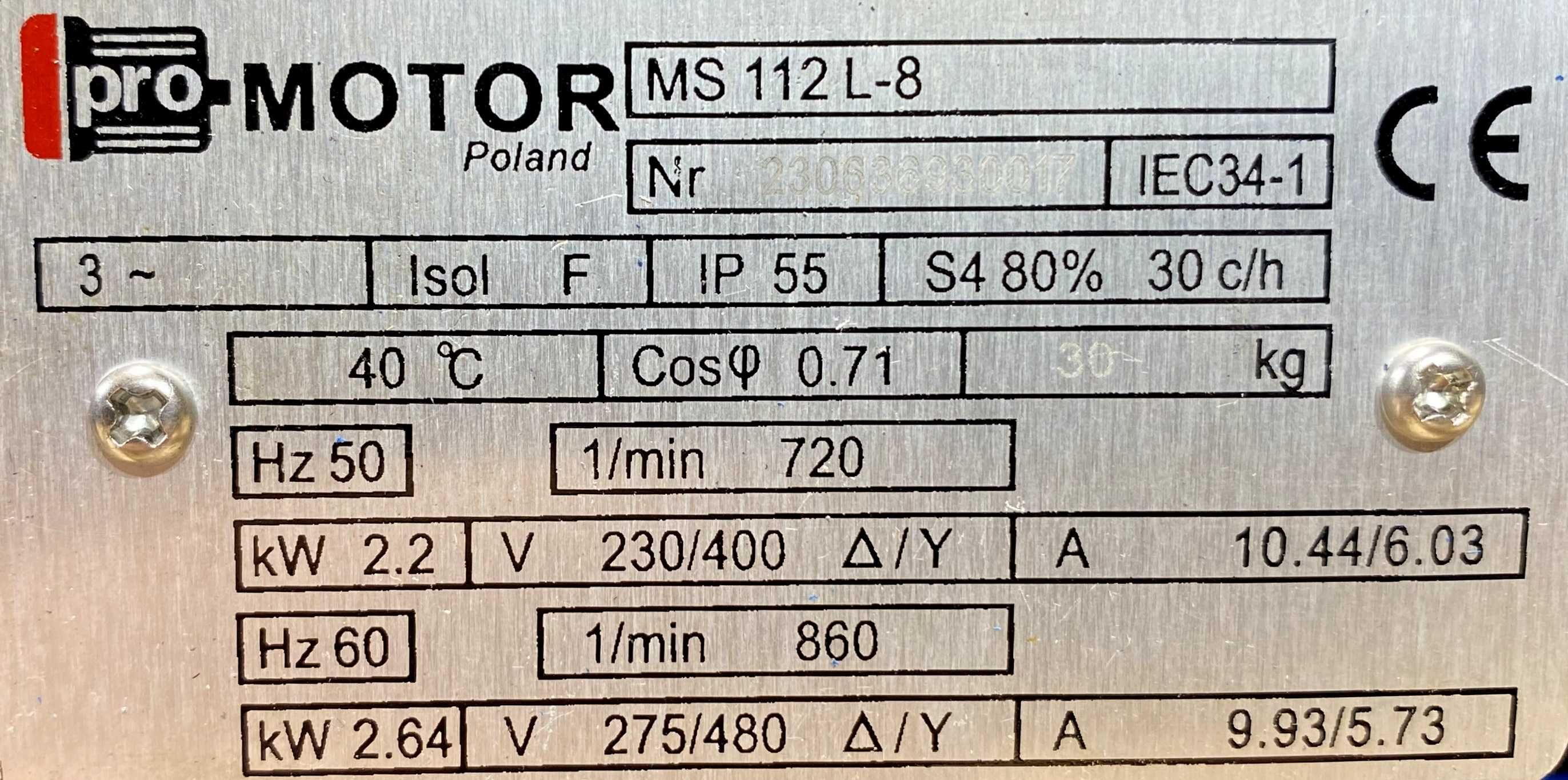 motoreduktor / przekładnia 2,2kW 153obr.