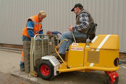 Ukladarka do kostki rollmops 4x2 probst optimas  wózek brukarski