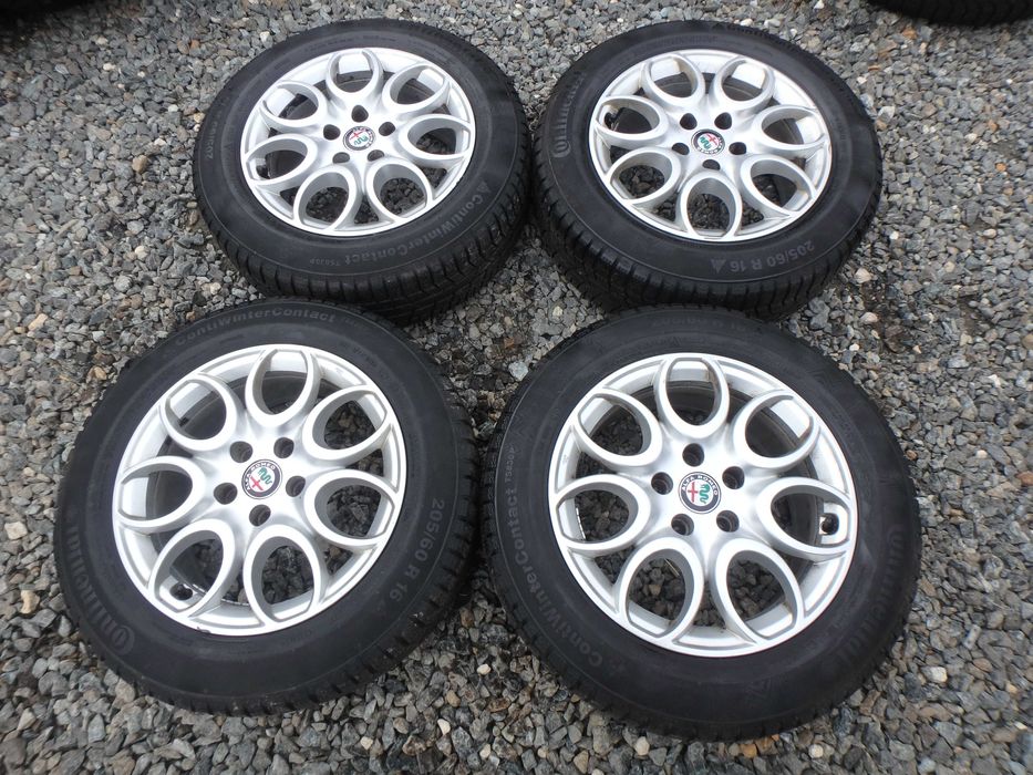 Koła Aluminiowe Zimowe 16 cali Alfa 159  205/60r16 Continental