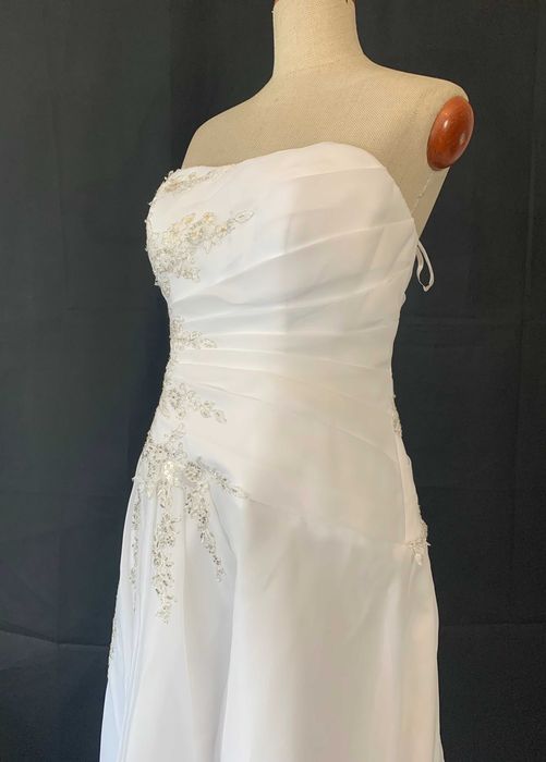 Nowa Suknia Ślubna Klasyczna Linia A Szyfonowa lekka XXL 44 vintage