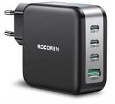 Ładowarka Recoren USB C, 4 Portowa 100W