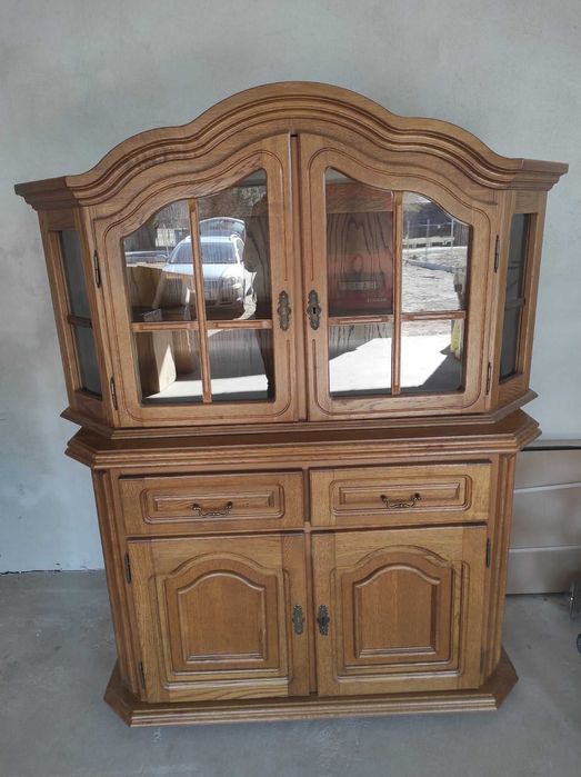 Komplet debowy: komoda i witryna wisząca OFM stan bdb DOWÓZ WYSYŁKA