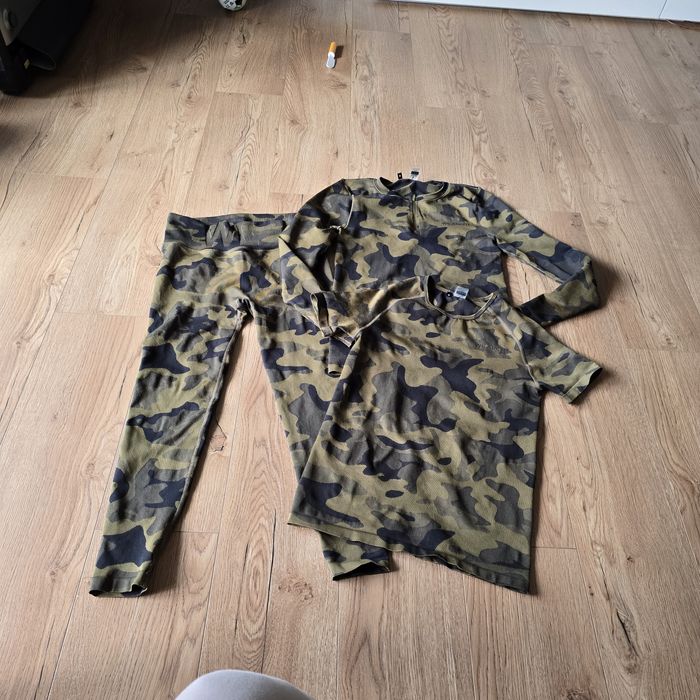 Spodnie legginsy we are fit xl l 42 40 gym run bluzka koszulka moro