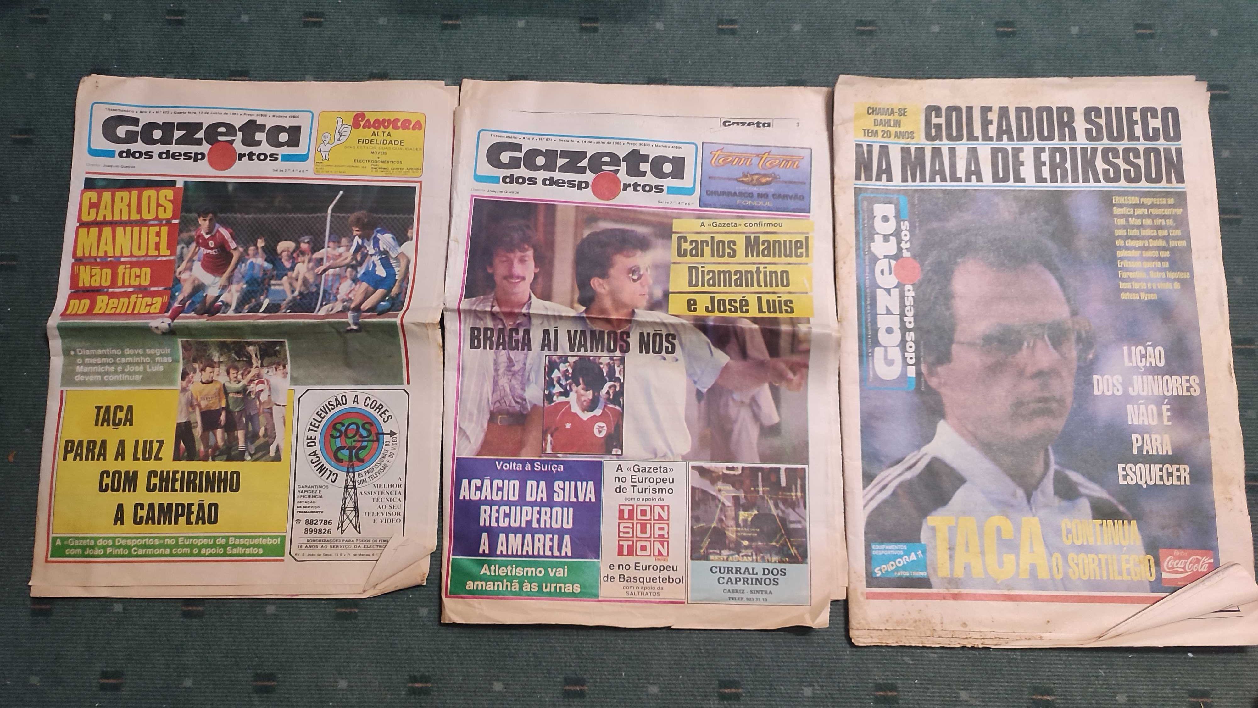 9 Jornais Gazeta dos Desportos - Anos 80