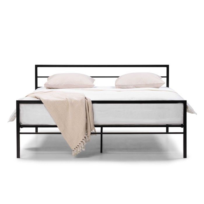 Łóżko metalowe ze stelażem + materac