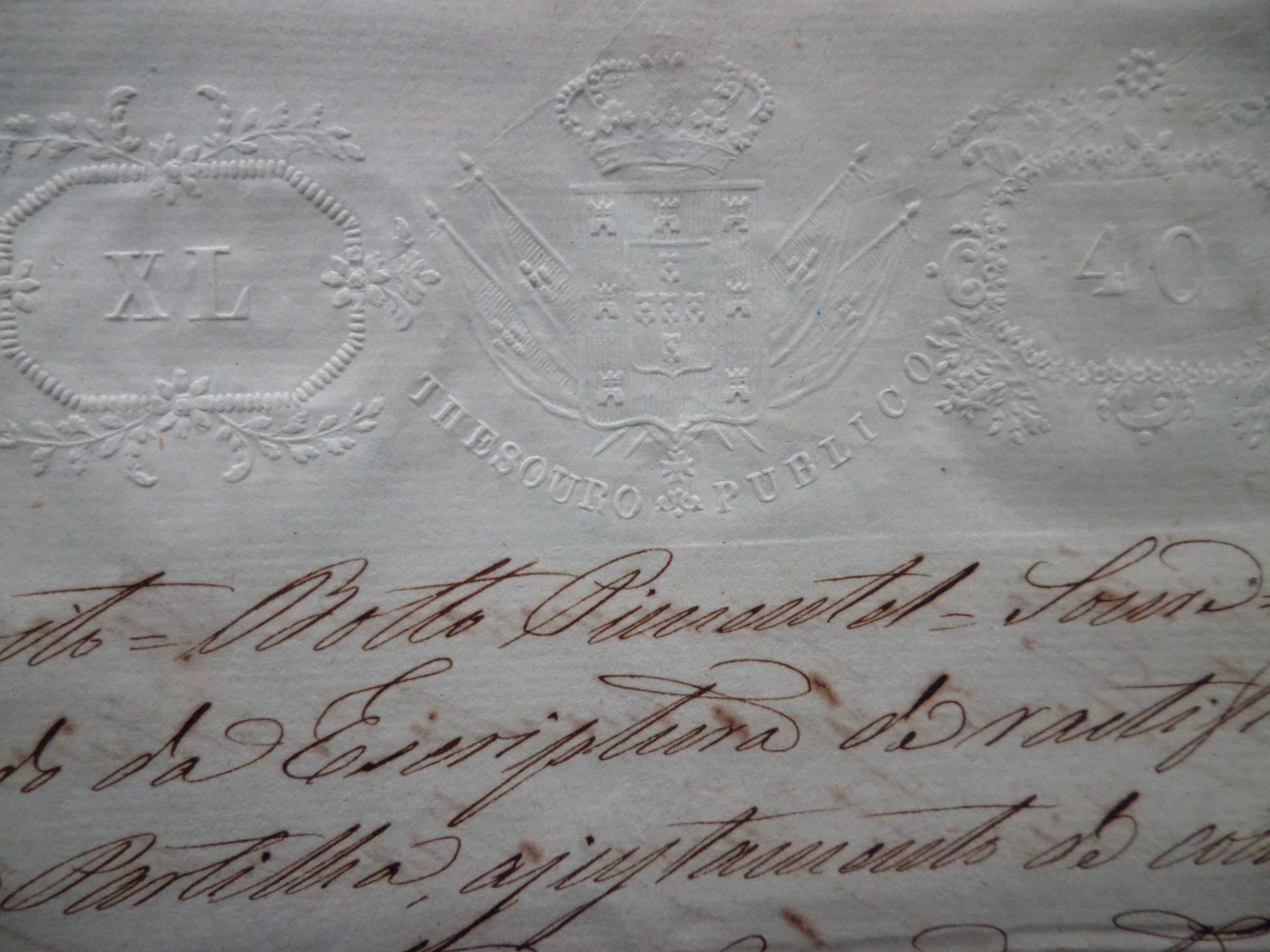 Documento : Manuscrito com 22  Páginas. Selos 'Brancos'.  Ano  1848