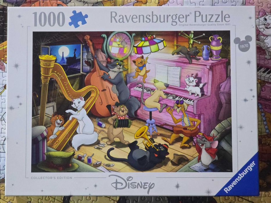 Puzzle Ravensburger 1000 - DISNEY - Aristocats (Aryskotraci)