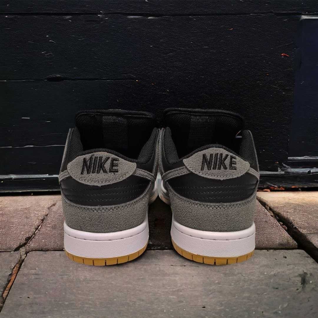 Кросівки Nike SB dunk low dark grey black (сірі, чорні, замшеві)