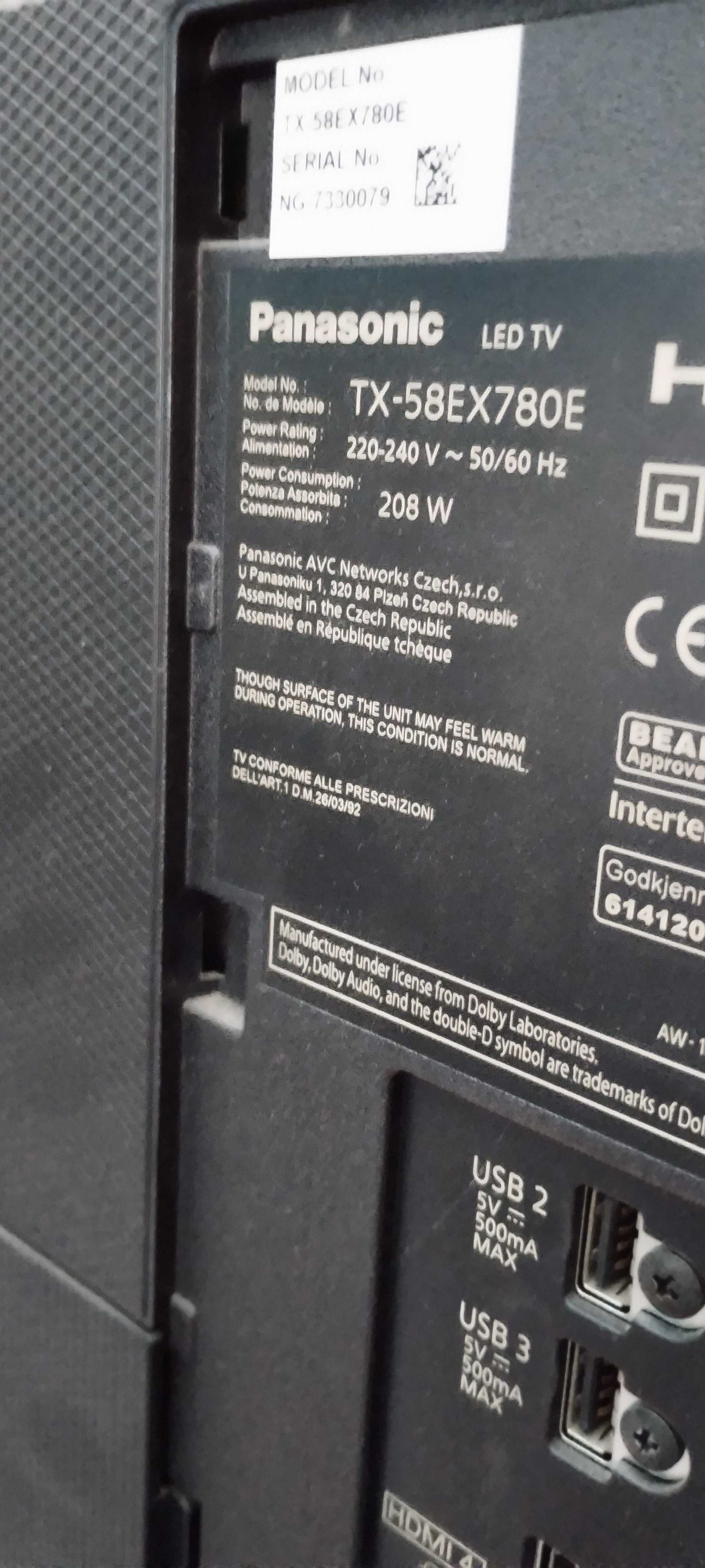 TV LED 3D 4 K Panasonic TX-58EX780E