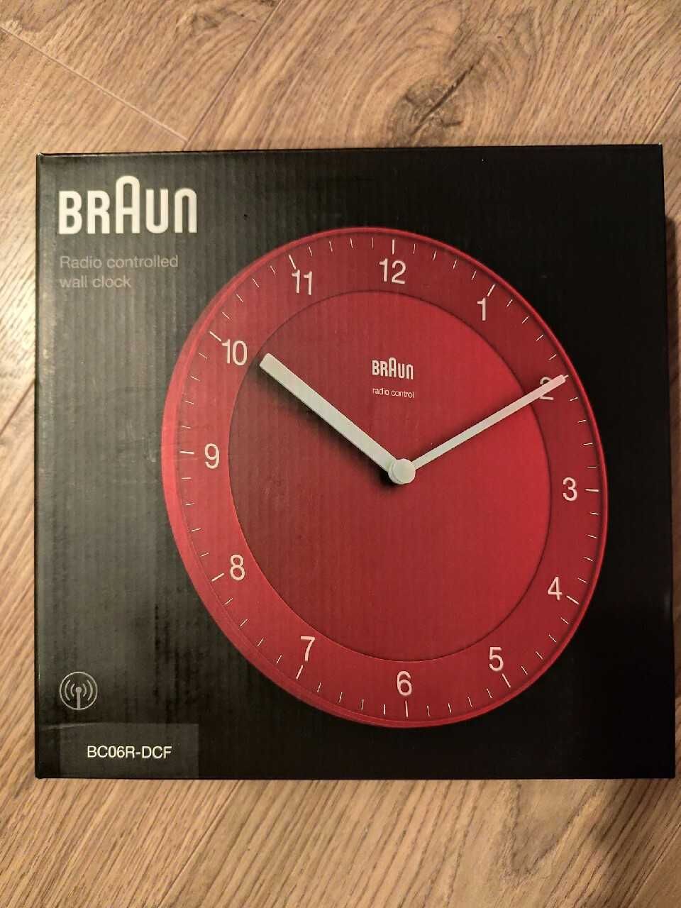 Zegar ścienny Braun Classic BC06BL-DCF sterowany radiowo cichy prezent