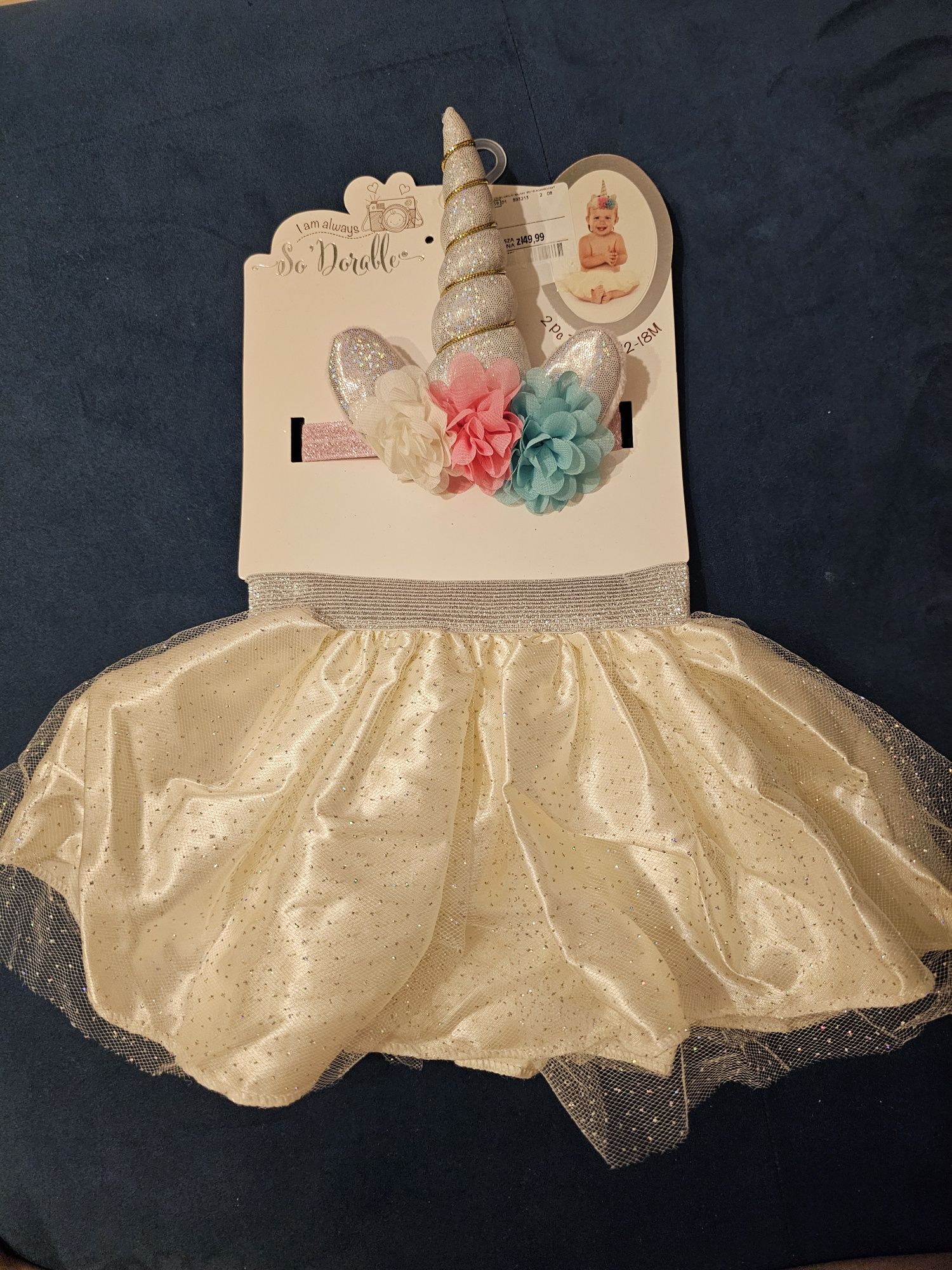 Set Tutu spódniczka i opaska jednorożec 12-18 mc TK Max