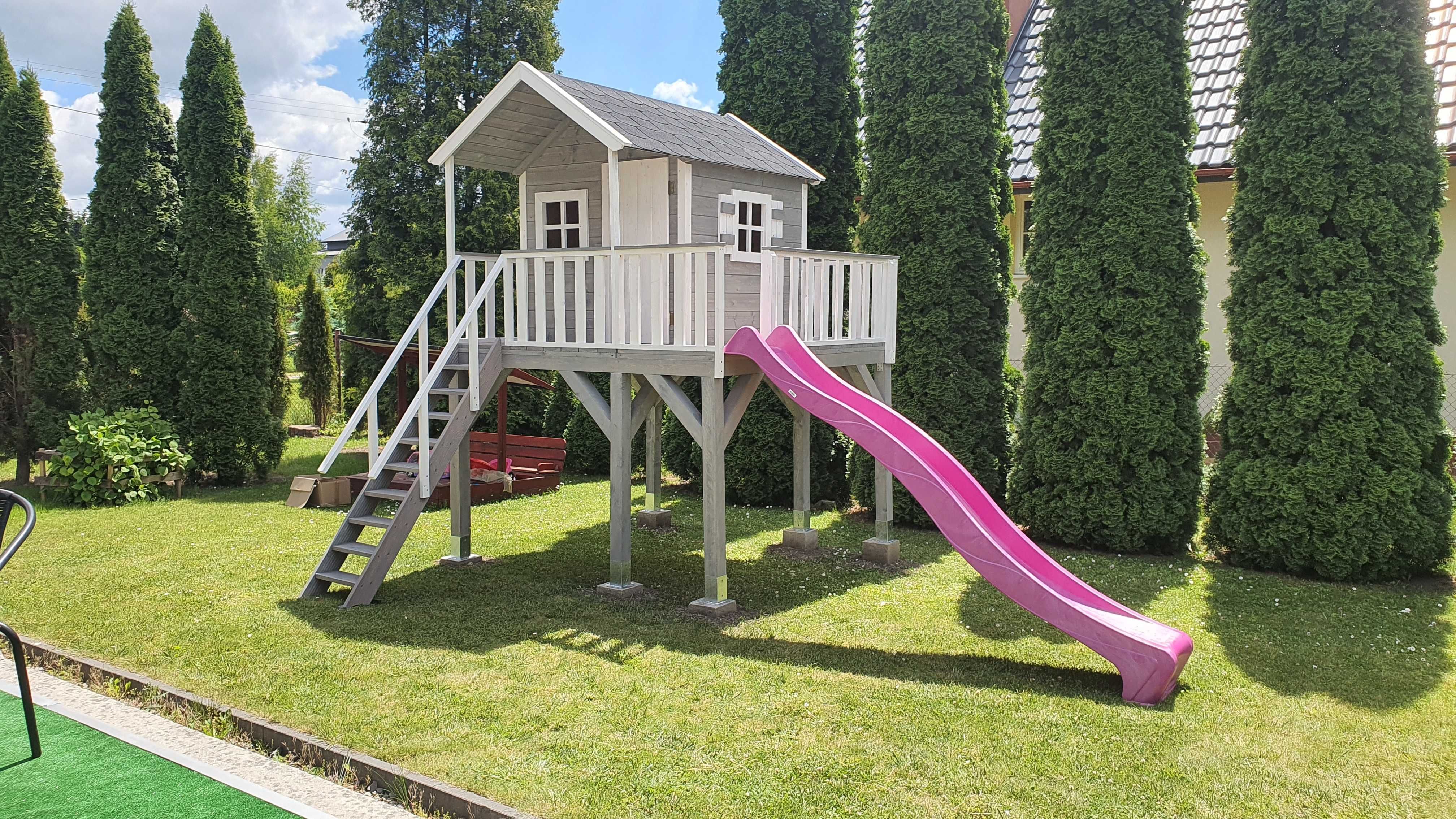 Drewniany domek dla dzieci SOLIDNY ! | 220cm x 150cm z tarasem
