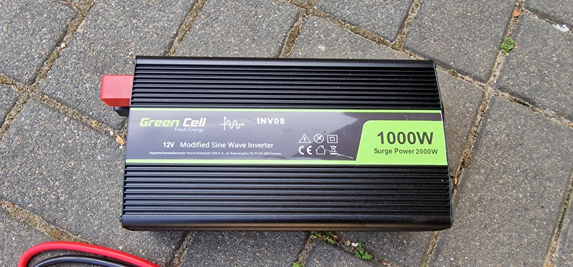 Green cell przetwornica 1000w 12v 230v INV08