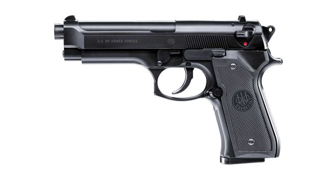 Игрушечный пистолет BERETTA M9 Umarex на пульках, спринговый детский