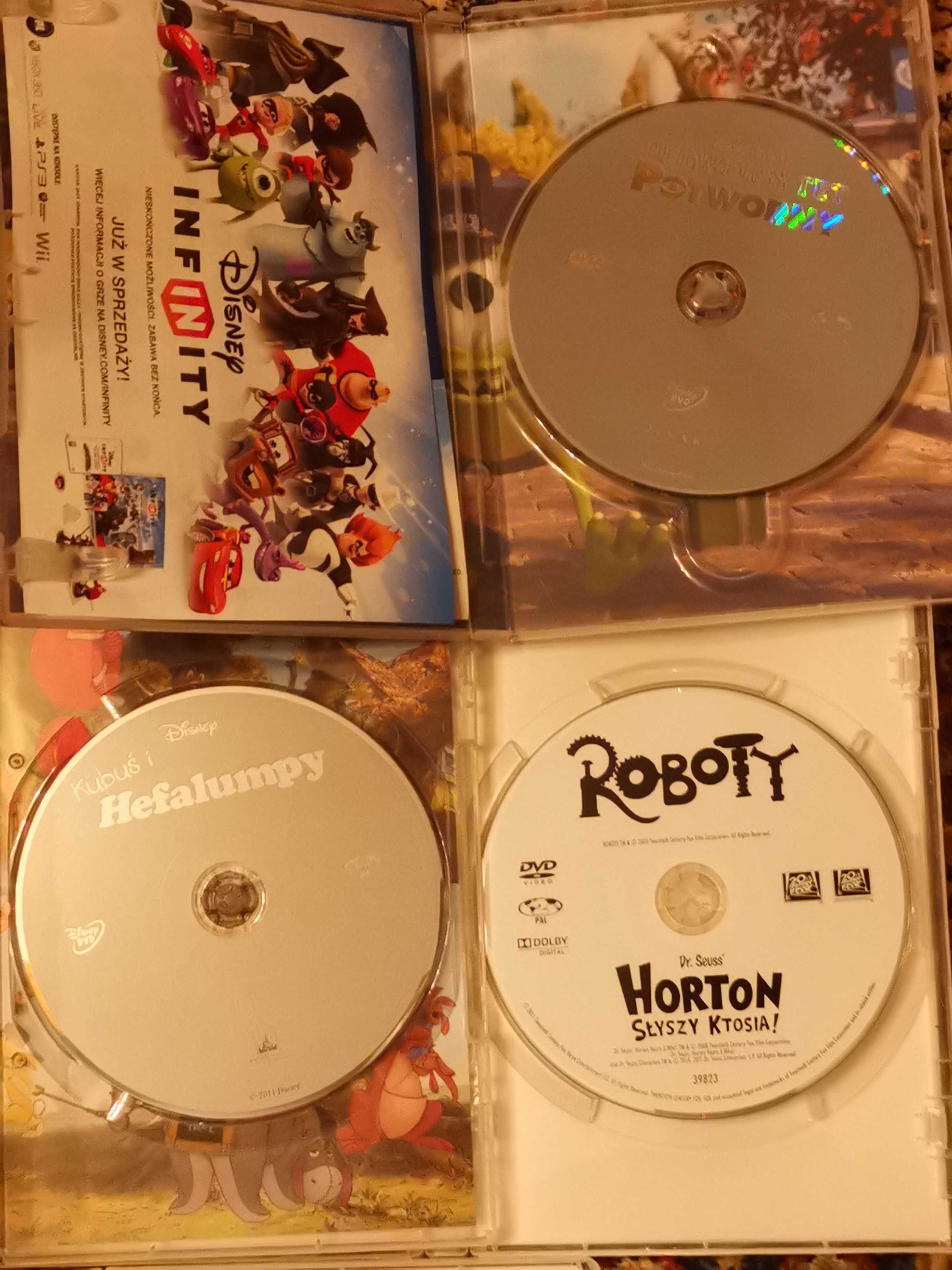 Kolekcja bajek 5 DVD Kubuś Horton Roboty Kung fu Panda Bajki Disney