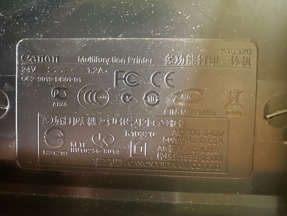 Цифровой фотопринтер-сканер Canon PIXMA MP190 цветной струйный USB