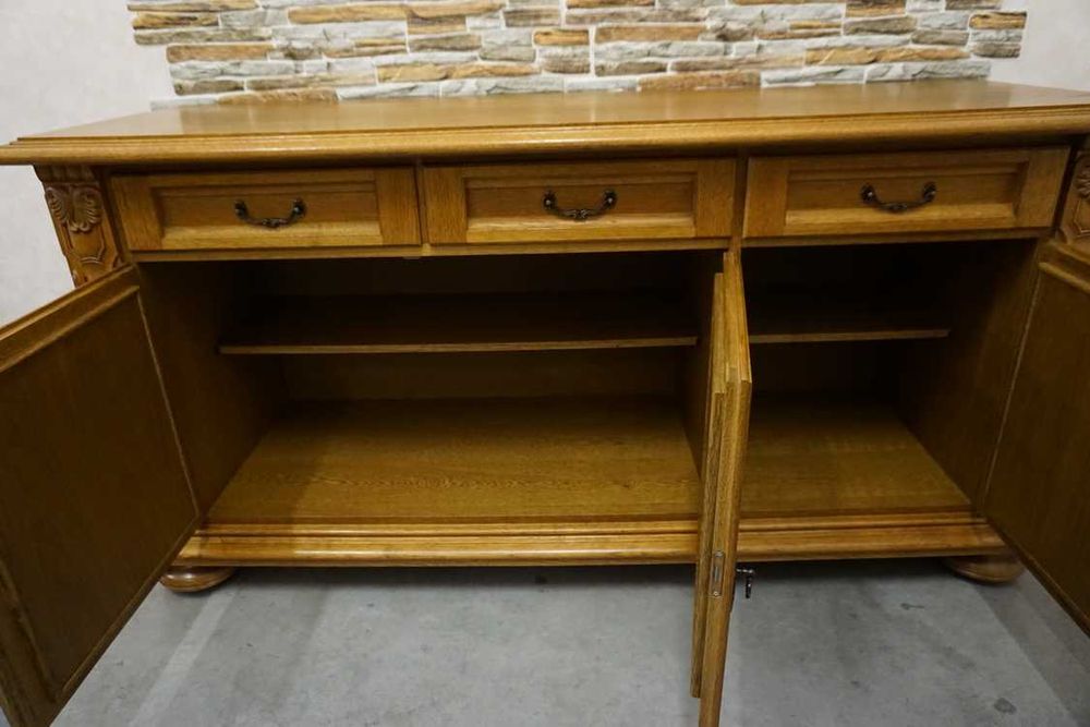 Komoda Dębowa Super pod TV Masywna i Pojemna szer. 178 cm (p-1305)