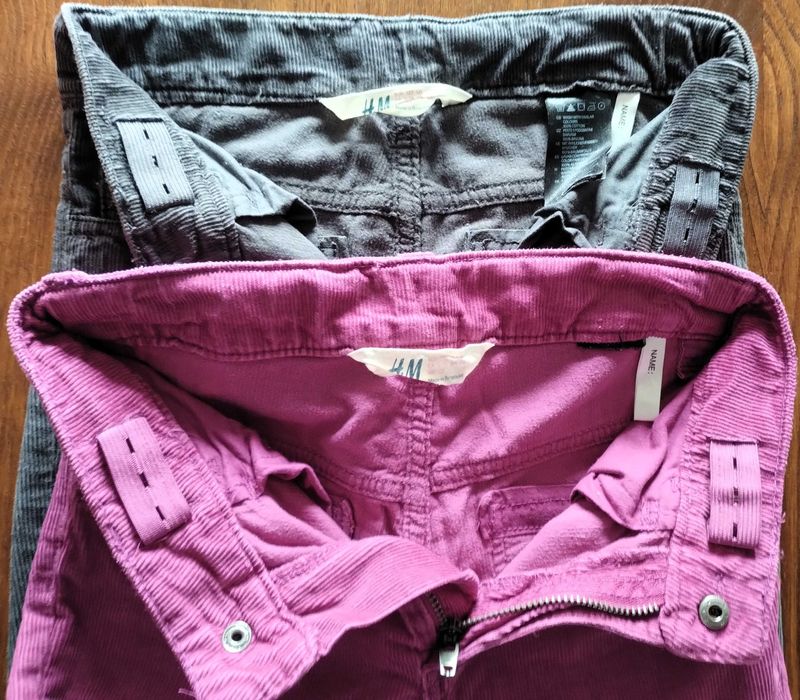 Conjunto 2 Calças H&M Bombazine 6-7 Anos Inverno