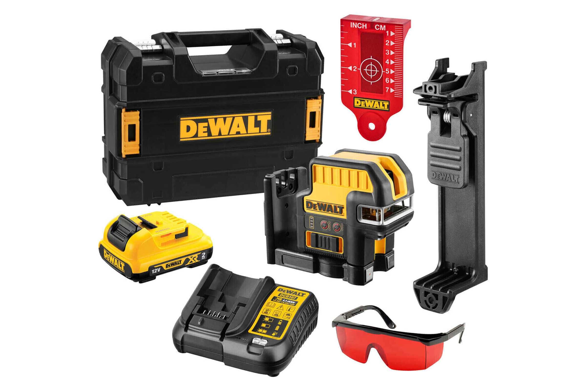 Laser krzyżowy czerwony DeWalt DCE088R 12V | Komplet!