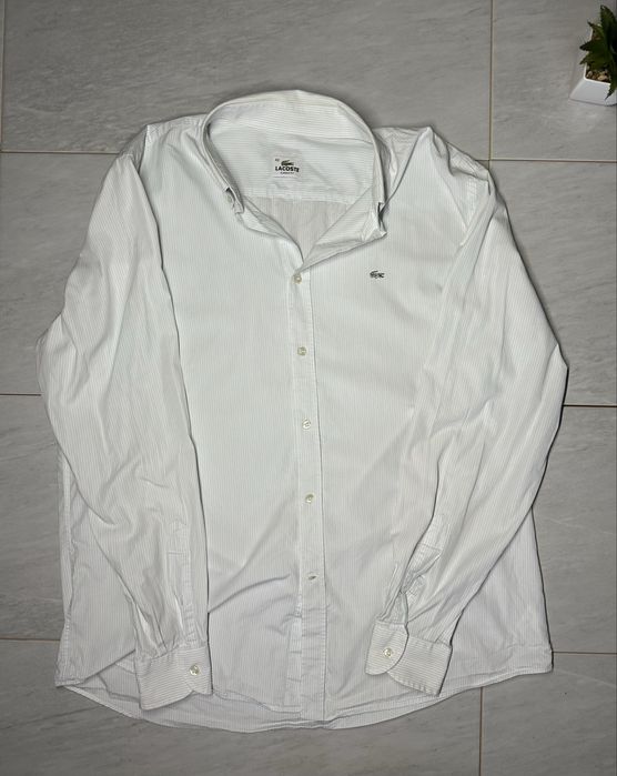 Сорочка Lacoste оригінал | Чоловіча L (EU 40 / UA 48) | Сіра