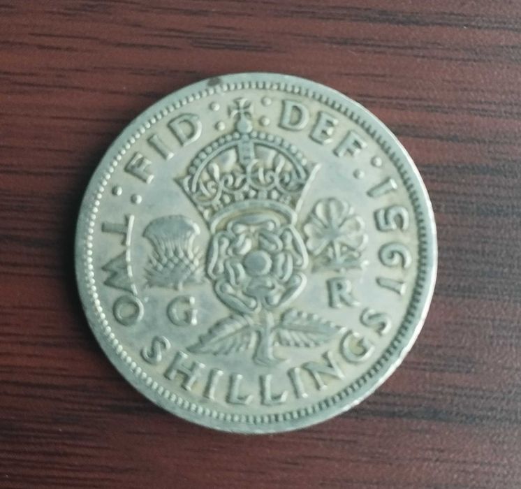 2 шиллинга. Георг 6. 1951 г.