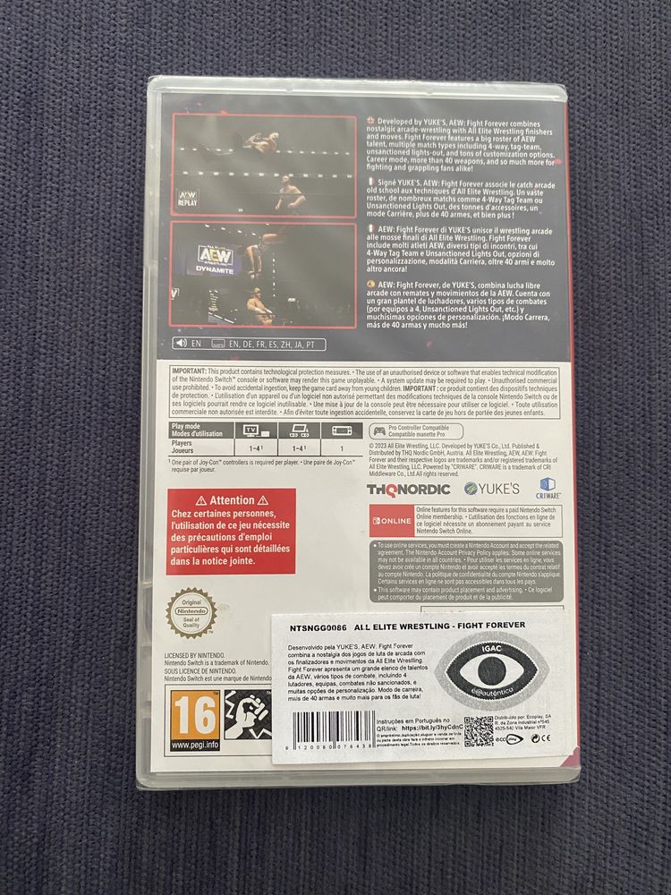 Jogo All Elite Wrestling Nintendo Switch Novo e Selado