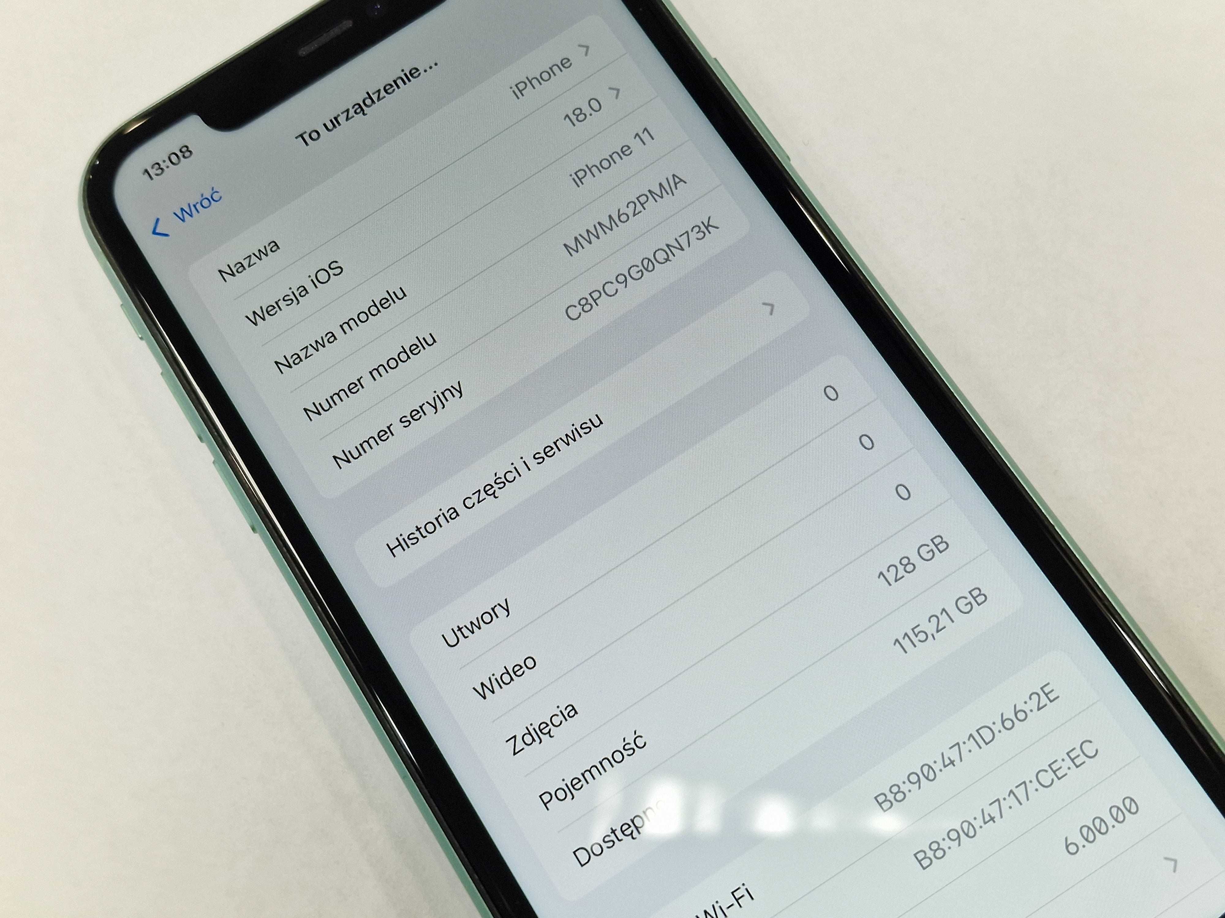Iphone 11 128GB/ Green/ Zielony/ BAT 100%/ Grade A/ Gwarancja
