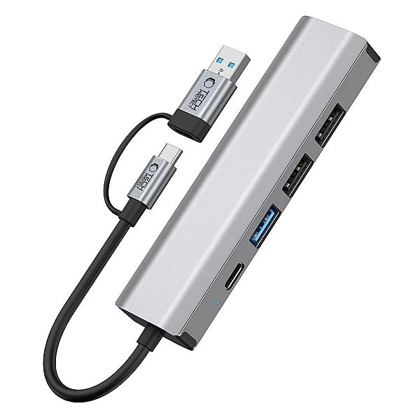 Tech-Protect Hb03 Hub Adapter 5In1 Type-C + Usb2.0 + Usb3.0 + Rj45 Spa