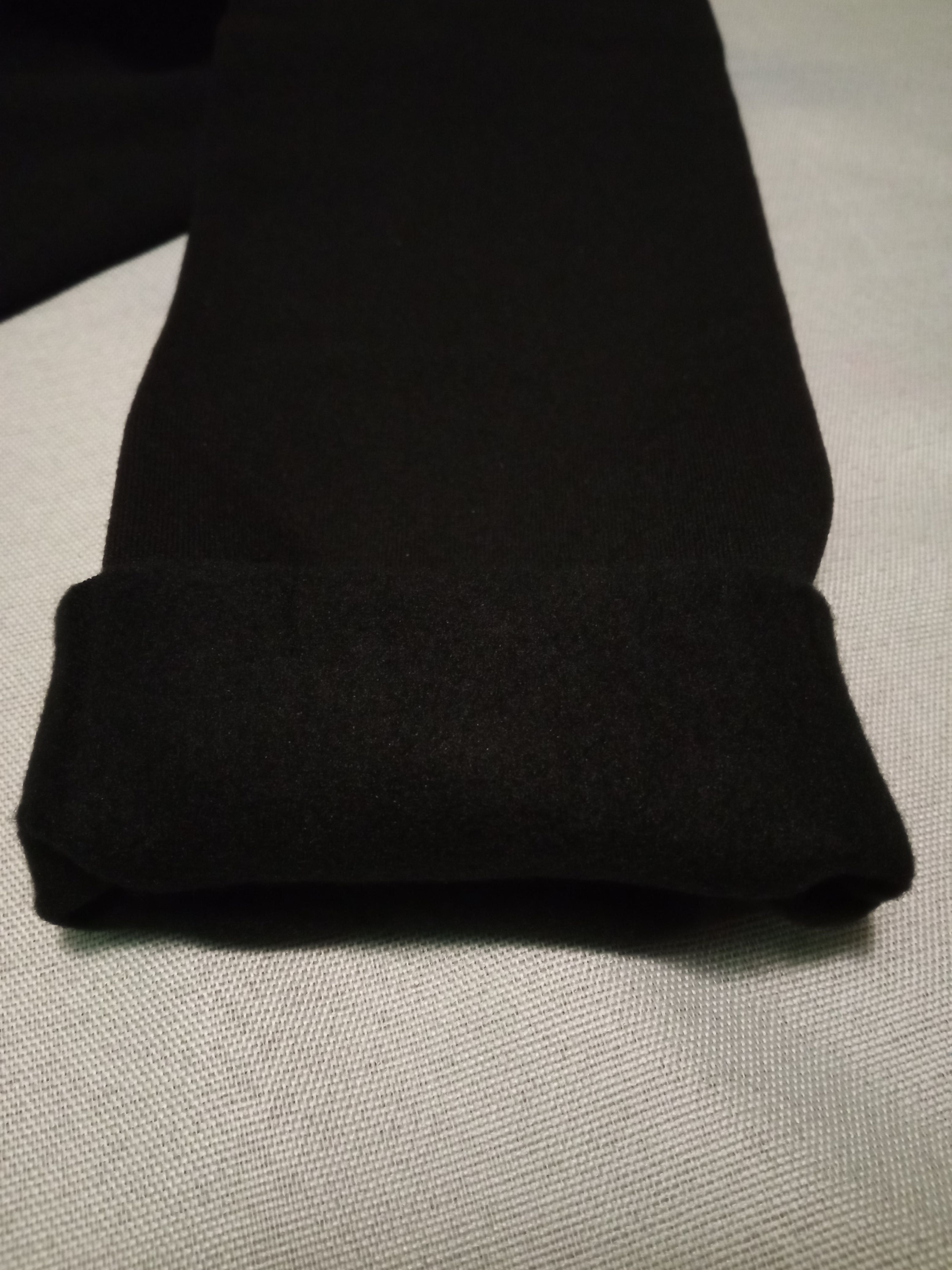 Legginsy ocieplane grube z klinem czarne S/M