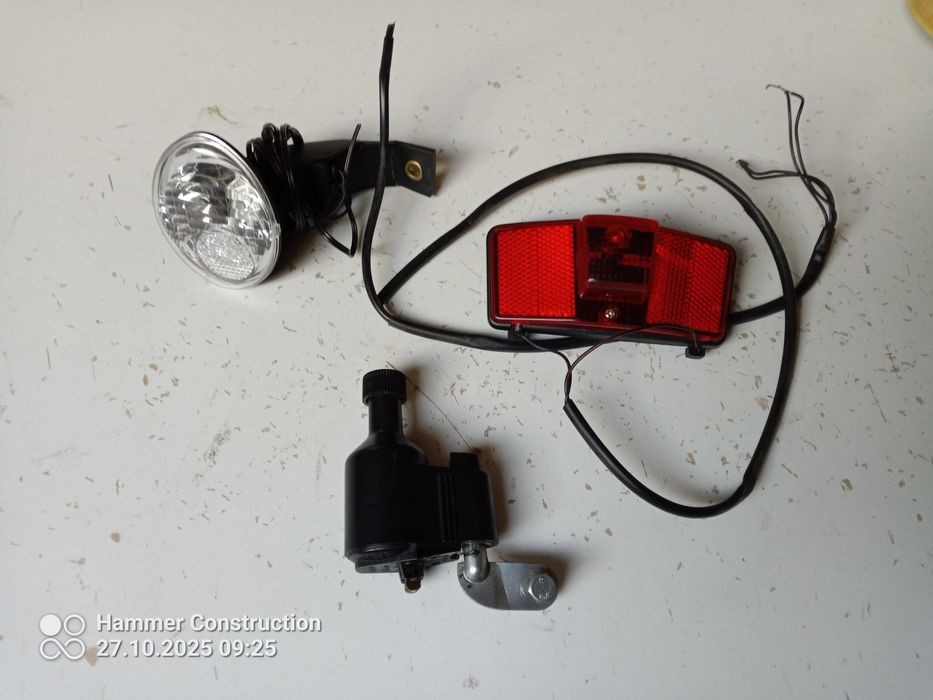 Zestaw oświetlenie roweru dynamo Romet Gazela