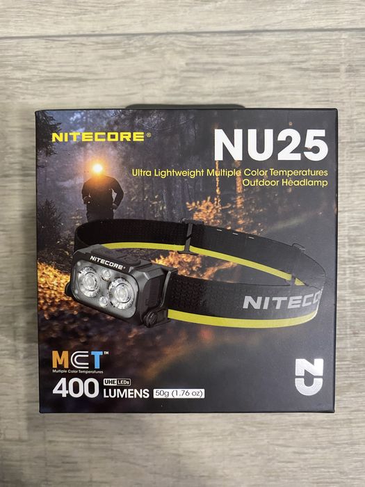 Ультралегкий налобний ліхтар Nitecore NU25 MCT з акумулятором