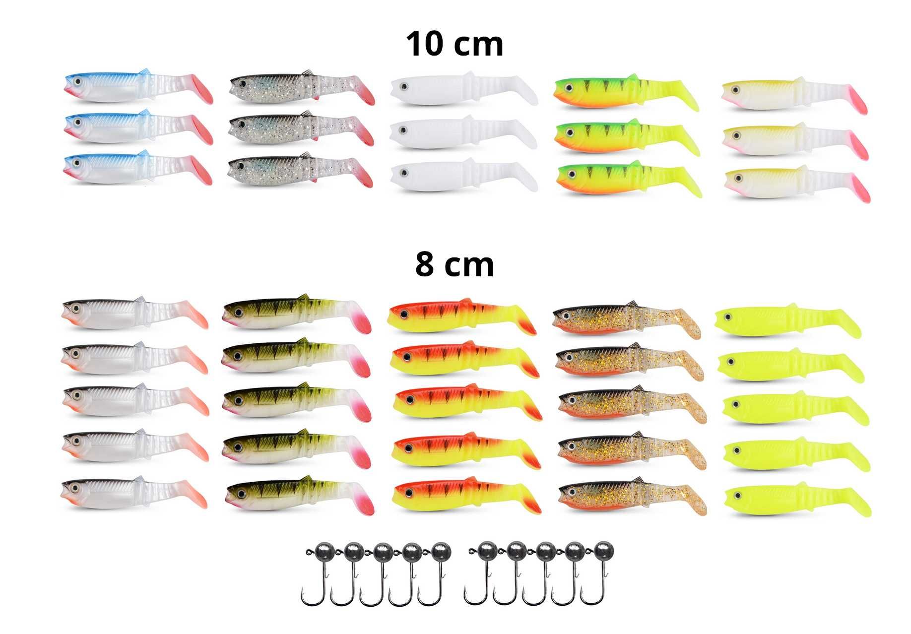 Przynęta guma kopyto ripper canibal 8cm 10cm 50 sztuk