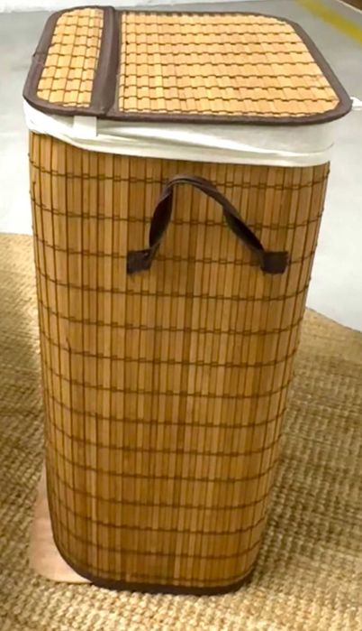 Cesto de Roupa Grande Bambu