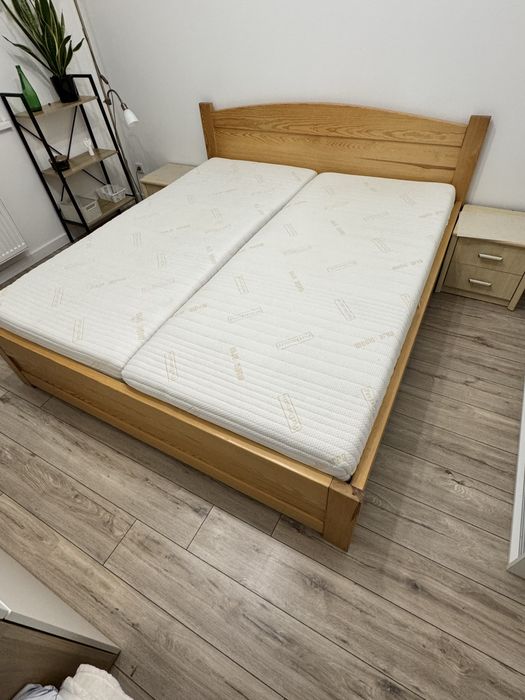 Łóżko drewniane 200x180 solidnie wykonane