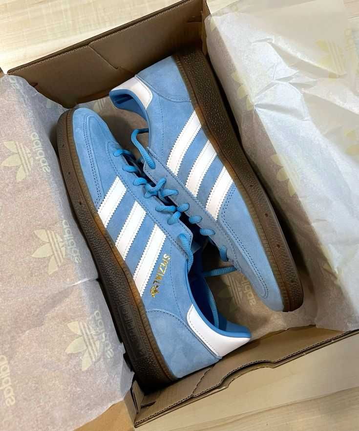 Нові кросівки Adidas spezial blue (блакитні)