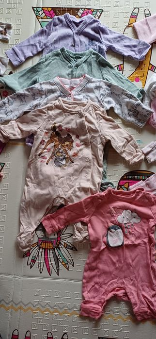 Wyprawka dla dziewczynki rozmiar 62, 48 sztuk