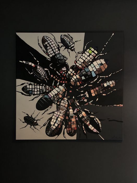Obraz 90x90cm ręcznie malowany