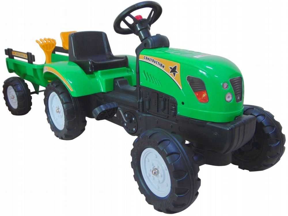 Traktor na pedały z przyczepką akcesoria traktorek dla dzieci HIT