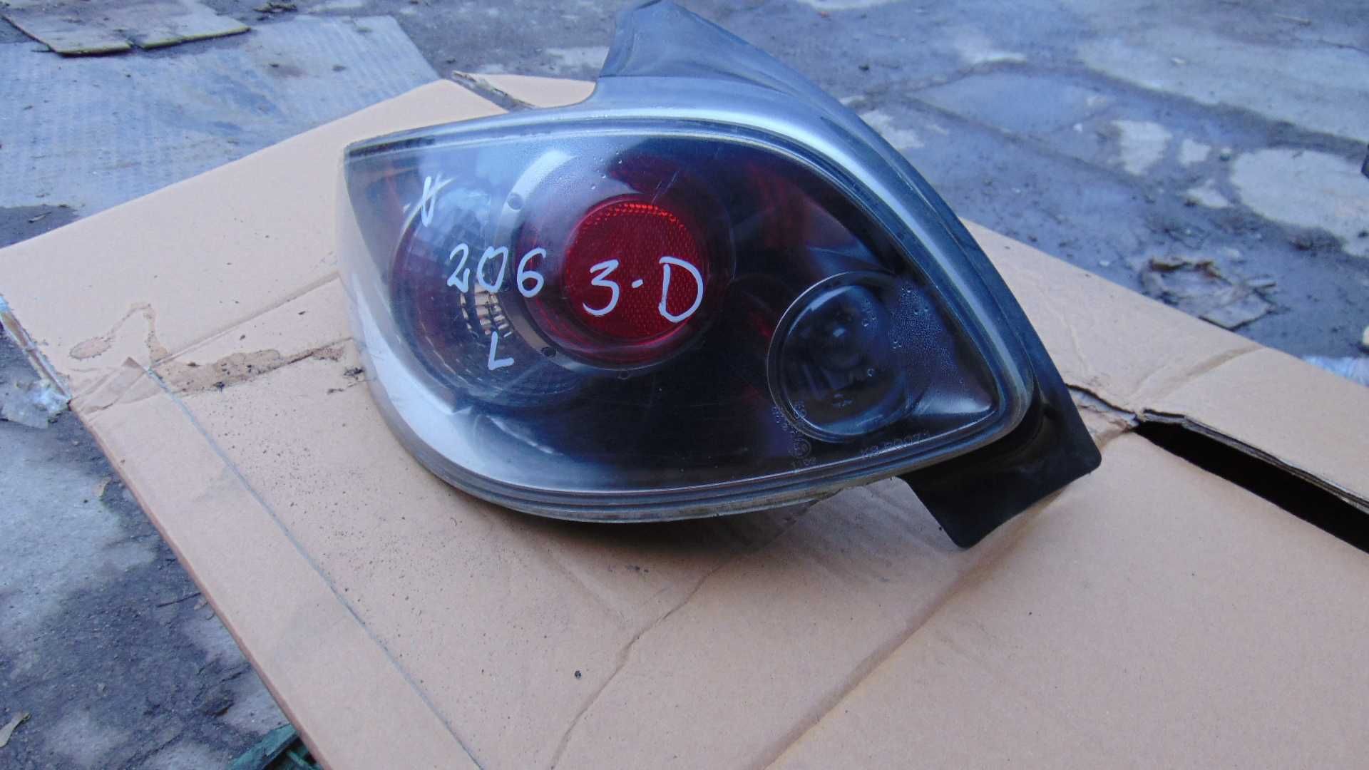 Lut4 Lampa tylna lewa tył lewy peugeot 206 3D wysyłka