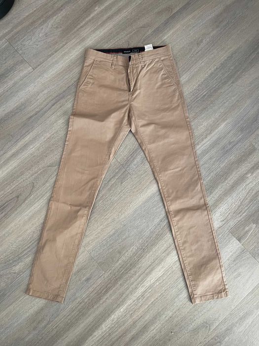 Calças Tiffosi Chino/Slim Fit Bege escuro
