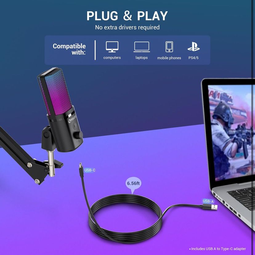 FDUCE M160 Zestaw mikrofonów do gier USB do komputera