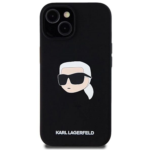 Etui Karl Lagerfeld Silicone Karl Head Print MagSafe na iPhone 15/6.1"