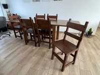 Mesa jantar extensível com 6 cadeiras