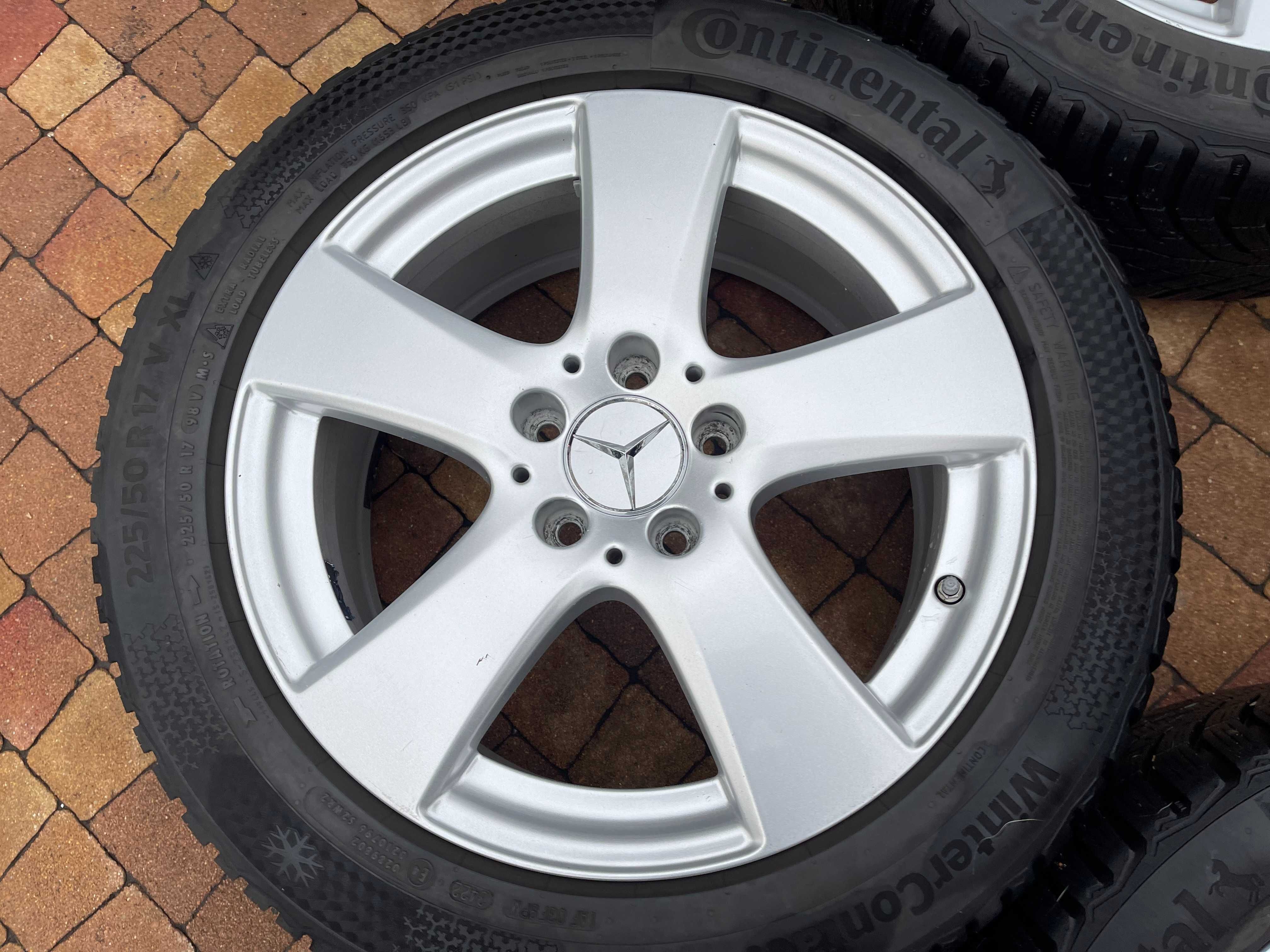 3644. Koła zimowe Mercedes W205 W246 5x112 ET48.5 225/50/17 7.5mm 22r