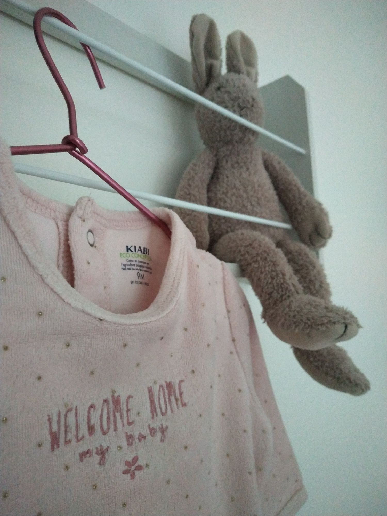 Pijama veludo bebé menina 9m, 69-72 cm