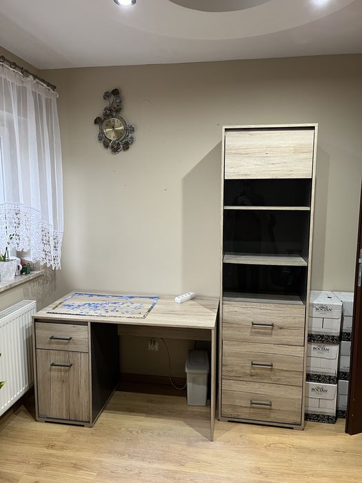 Witryna + Biurko Dąb Sonoma