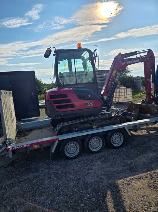 Wynajem minikoparki 2.7t wynajem wywrotki zageszczarki skoczka