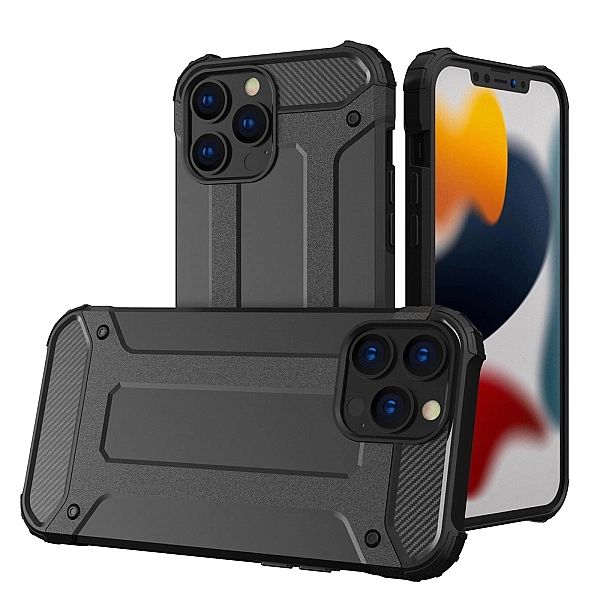 Hybrid Armor pancerne hybrydowe etui pokrowiec iPhone 13 Pro Max czarn