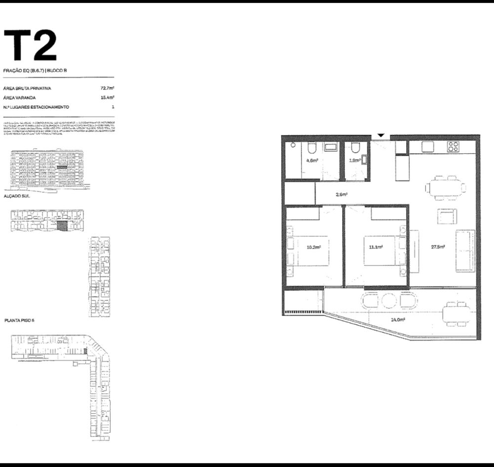 Apartamento T2 - Edificio Yard